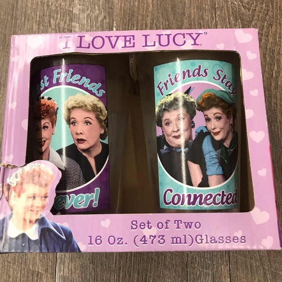 I Love Lucy Other - 💕I Love Lucy Collector Set 2-16oz Glasses IN BOX